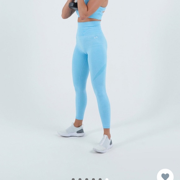 TLF React Seamless Gym Leggings, Navy Heather, size Small. New without tags. - Picture 5 of 9